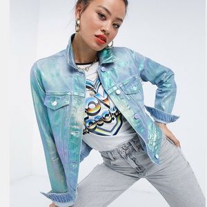Love Moschino iridescent denim jacket